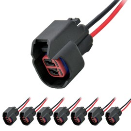 8 PCS Fuel Injector Pigtail Connector Plug Wire EV6, Compatible with Ford Mustang F150 F250 Crown Victoria