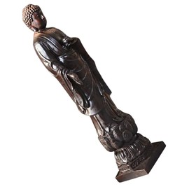 Artibetter Golden Toad Ornament Desktop Decor Outdoor Decor Vintage Decor Standing Buddha Statue Antique Buddha Figurine Laughing Buddha Figure Wooden Buddha Figure Small Buddha Statue