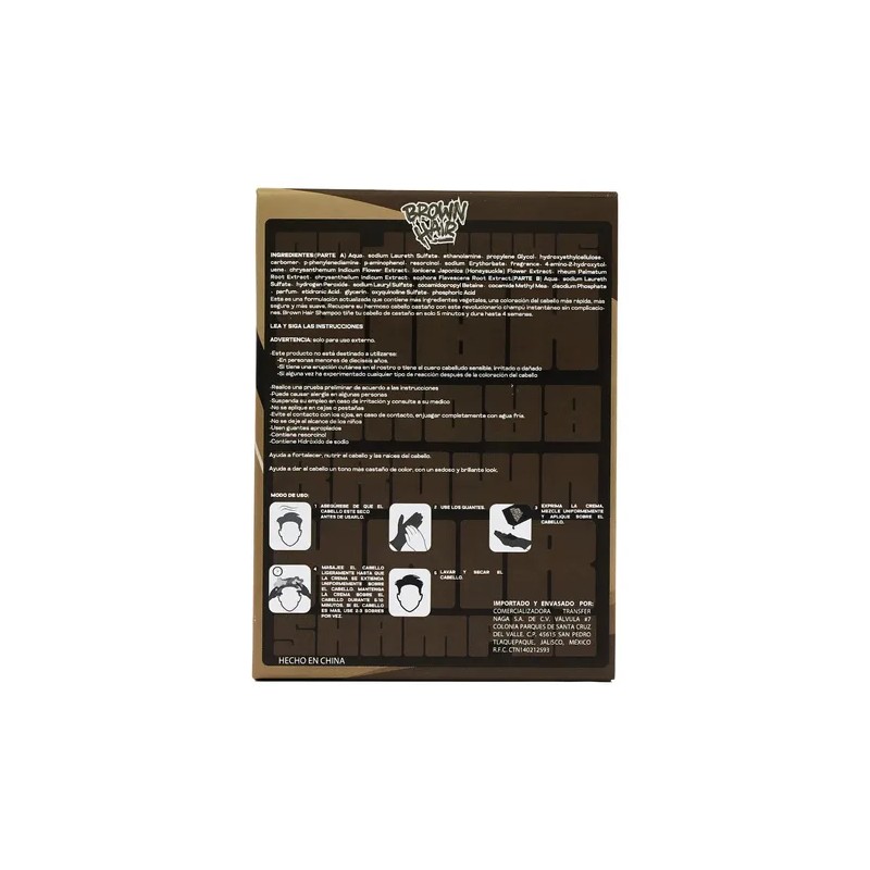 Shampoo Tinte Express Castaño Oscuro Express Hair Dye Shampoo Dark