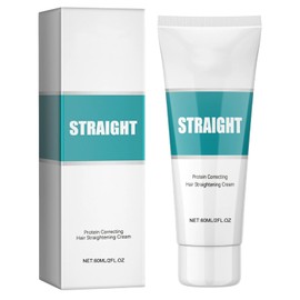 Collagen Hair Correcting Cream - Nourishing Protein Treatment For Curly Hair - Fast Smoothing, Glossy Silk Finish.Straightener Cream For Curly,Suitable For All Hair