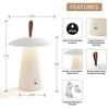 LampLust Cordless Rechargeable Table Lamps, 12 Inch, Matte White, Dimmable
