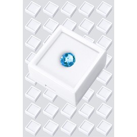 ETLIFE Loose Case, 1.2 inches (3 cm) [Carefully Selected White Only, 40 Pieces] Plastic Case, Natural Stone, Jewelry Box, Jewelry Case, Display Case, Small Items, Set of 40