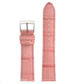 Watch Band Pink Genuine Leather Crocodile Grain 12 millimeter Tech Swiss