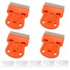 Zorveiio 4 Pack Mini Plastic Razor Blade Scraper, Red High