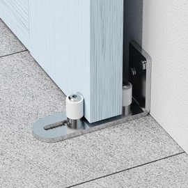 CCJH Adjustable Floor Guide, Sliding Door, Wall/Door, Floor Guide, Stainless Steel Style (Pack of 1)