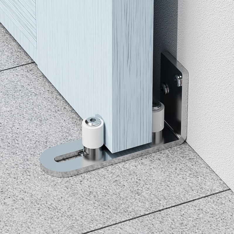 CCJH Adjustable Floor Guide, Sliding Door, Wall/Door, Floor Guide, Stainless