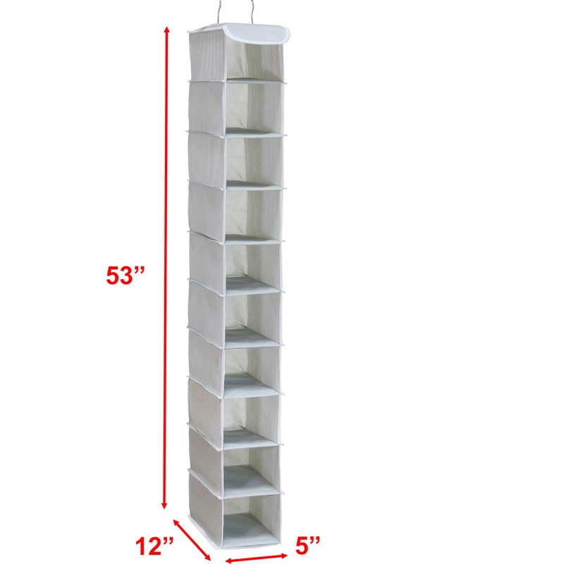 Simple Houseware 10 Shelves Hanging Shoes Organizer Holder for Closet,