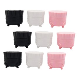 Healvian 9Pcs Portable Travel Bottles for Cosmetics Lotion Refillable Empty Nail Gel Containers Leakproof Travel for Skincare Haircare and Toiletries White