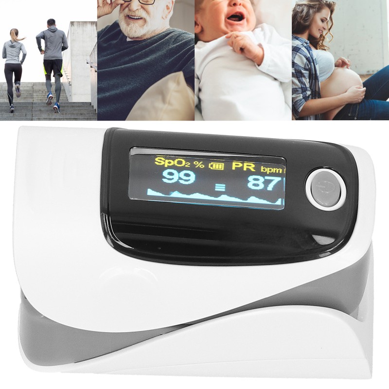Fingertip Pulse Oximeter Digital OLED Blood Oxygen Saturation Monitor Heart