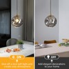 Modern Smoke Gray Concave Glass Pendant Light, Kitchen Island Lighting