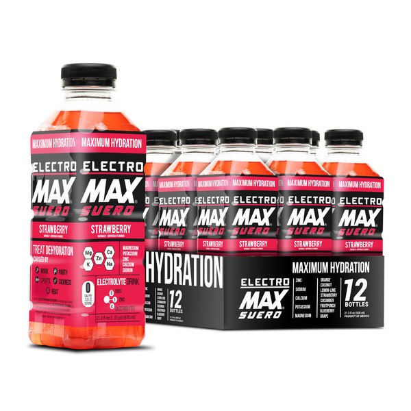 ELECTROMAX Electrolyte drink for Hydration and recovery. ZERO calories 12-Pack