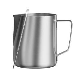 JZ.CAFE Milk Frothing Pitcher, 30 Oz/900 ML Milk Frother Steamer Cup Stainless Steel Espresso Cup with Decorating Pen