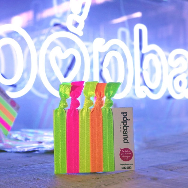 Popband Bubblegum Elastic Hair Tie Bands 5 Pack