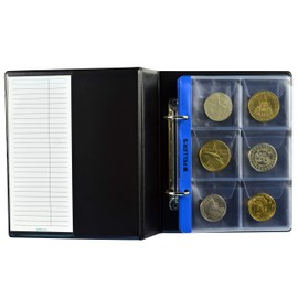 PELLER'S Scrapbook for 60 coins: 10 coin sleeves, 55 x 55 mm squares. For coins with a diameter of 48 mm. Coin album S.