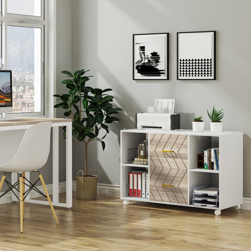 LITTLE TREE 2 Drawer File Cabinet Large Mobile Lateral Filing