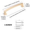 BUKOBYHE 10 Pack 5 Inch(128mm) Cabinet Pulls Champagne Bronze Kitchen