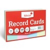 Silvine 8x5" Multi-coloured Record Cards - Lined with headline, 100
