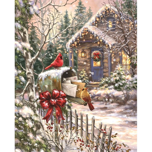 Springbok's 1000 Piece Jigsaw Puzzle Cardinal Cottage - Made in USA