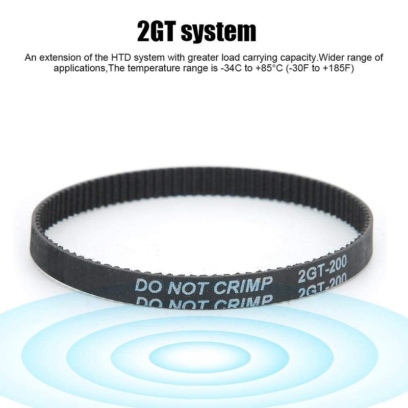 ASHATA 5 Pieces/Package - 6 mm Rubber Closed Timing Belt