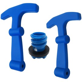 JRSHOME Cooler Accessories Pack for RTIC, for YETI 2 Silicone Latches + ABS Drain Plug - Leak-Proof Design - Blue (Upgraded)