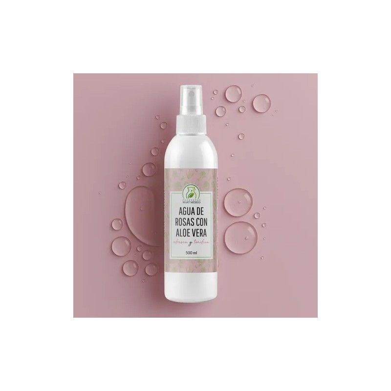 Agua De Rosas Con Aloe Vera Con Vitaminas A Y