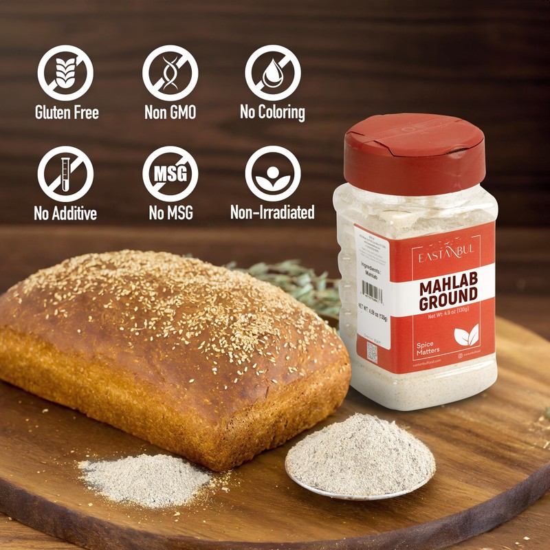 Eastanbul Mahlab, 4.59oz, Mahleb Spice Ground for Pastries & Baking,
