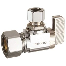 DAHL BROTHERS 6113331IL 5/8OD (1/2 NOM. Pipe) X 3/8 COMP Dahl Angle Stop 5/8 Od, Lead Free-283392, Plated