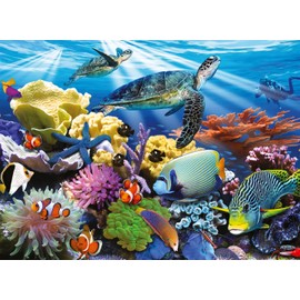 Ravensburger - Ocean Turtles - 200 Piece Jigsaw Puzzle - Stunning, Bold Ocean Scene - Bright Image of Turtles, Coral & Sea Creatures - Premium Quality - Ideal Gift - Screen-Free Fun - Children Ages 8+