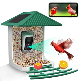 Kurain® Smart Bird Feeder with Camera, 2.5K Video Birds Feeder with Solar Panel, AI Identify, Live View, Capture Bird Video, 2.4G/5G WiFi, Instant Arrival Alerts, Ideal Gift for Birdlover