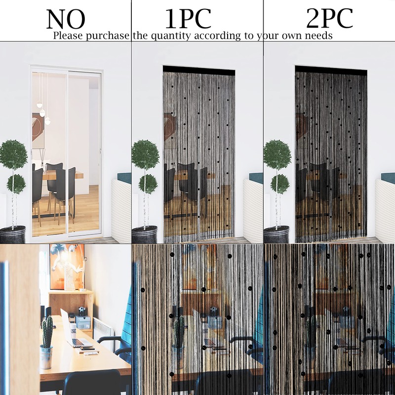 Taiyuhomes Bead String Curtains Door Fly Screen Curtain Beaded Curtain