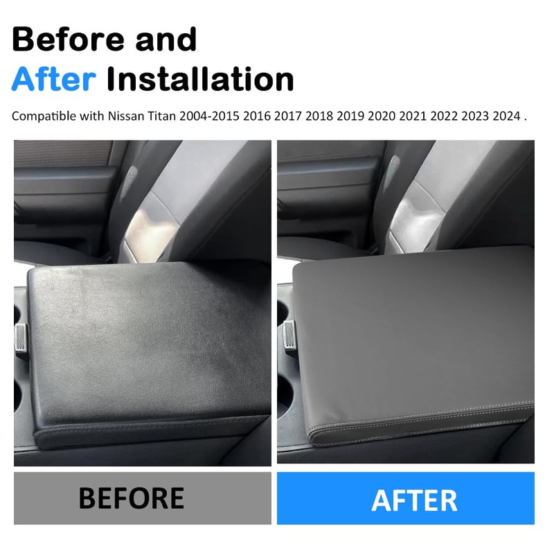 DEYTOP Center Console Cover for Nissan Titan 2004-2024 Accessories Armrest