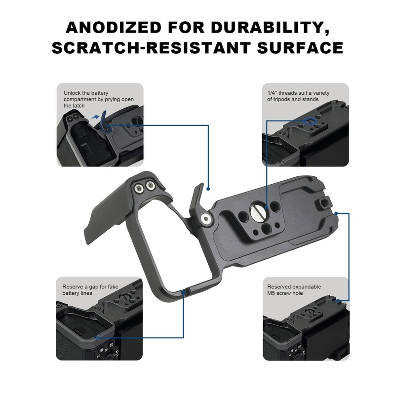 FOMOZER Handgrip L Shape Grip for A7C2/A7CR, Compatible with Arca