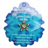 SPARKLING SMALL SNOWFLAKE TAC PIN on POEM CARD goldtone ~
