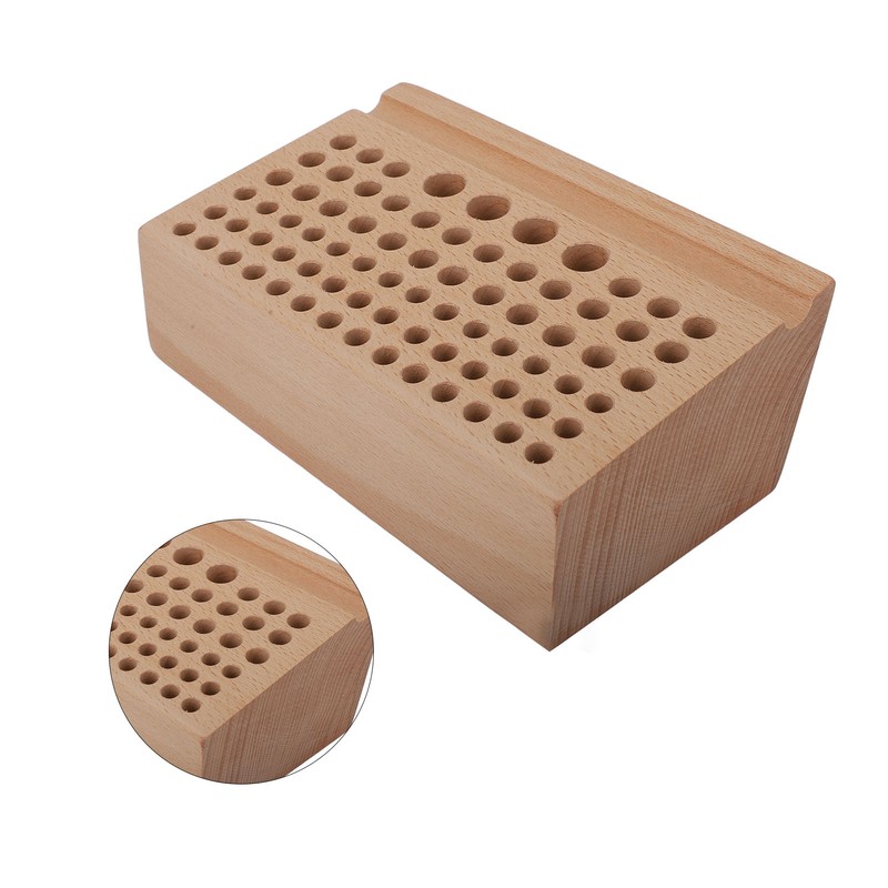 Leather Craft Tool Holder 76 Holes Durable Beech Diverse Sizes