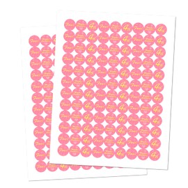 4th Birthday Kisses Stickers, Four Pink Kiss Labels for Girl Happy Birthday Party, Chocolate Drop Tabletop Decorations, Candy Not Included. Made in USA