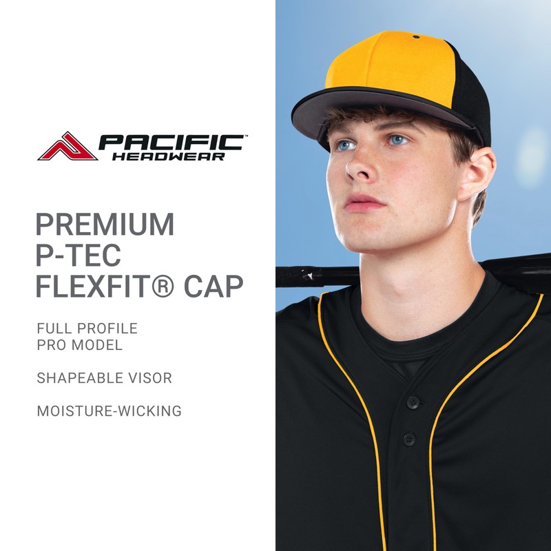 Pacific Headwear Standard Premium P-Tec Flexfit Cap, Navy