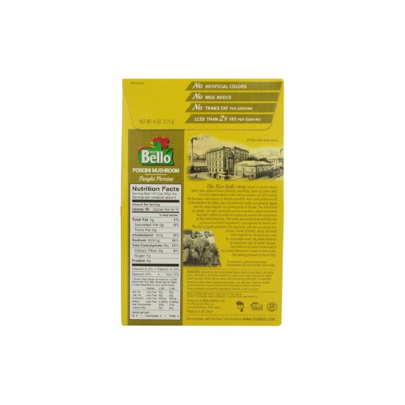Riso Bello Porcini Mushroom Ready Risotto From Riso Bello, 6.2-Ounce