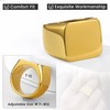 GoldChic Jewelry Gold Signet Rings For Teenage boys, Stainless Steel