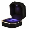 (Ring Box, Black) - AVESON Luxury Ring Box, Square Velvet