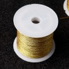Pengxiaomei 218 Yards/656 Feet Metallic Cord, 2 Pcs Spool Metallic