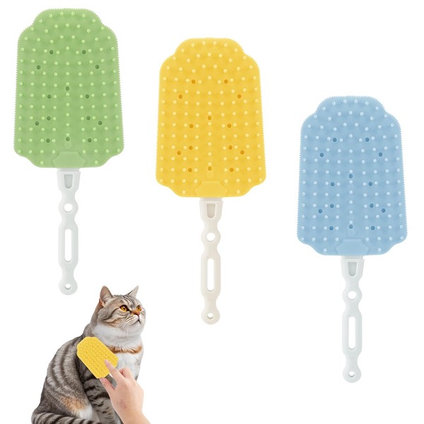 3pcs Cat Tongue Comb, Cat Grooming Brush Cat Brush for