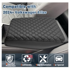 Ruiya Fit 2024 Atlas Armrest Cover for Volkswagen Atlas 2024 Accessories Center Console Cover 2024 VW Atlas Soft Comfy Thicken Armrest Cover Protector Compatible with 2024 Volkswagen Atlas