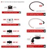 PQY 25Inch 6AN Power Steering Pump Hose Kit Compatible with