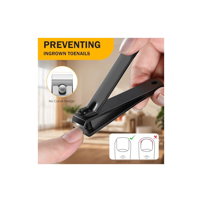 BEZOX BEZOX Sharp Curved Blade Finger Nail Clippers, Heavy Duty
