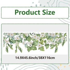 GORGECRAFT 46x15/116x38cm Large Hanging Green Vine Wall Decal Stickers Double Sided Nature Flowers Window Decals Spring Window Stickers Non Adhesive Static Vinyl Film for Glass Sliding Door