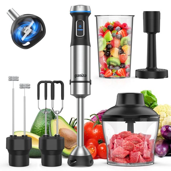Ganiza 5 in 1 Electric Immersion Blender Handheld, Max 1000W,