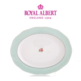 Royal Albert New Imperial Rose Oval Plate 1P (Polka Rose) / 로얄알버트 뉴황실장미 오발 접시 1P(폴카로즈)