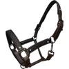 Horse Leather Headcollar Fancy Stitched with Diamante Size Full-Shetland Black