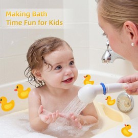20 PCS Non Slip Bathtub Stickers, Cute Duck Creature Shower Stickers for Kids, Bathtub Non Slip and Adhesive Decals Scraper for Safety Bathroom Tubs, Shower Floor, Stairs