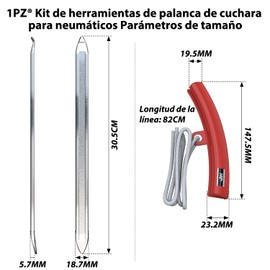 1PZ MTX-K01 un Set Palanca de Montaje de Neumáticos de Moto,12 Pulgadas Desmontadores de Neumático con Protectores de llanta para Motocicletas Bicicleta Coche Cambio